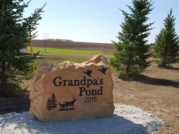 Grandpa's Pond Sign