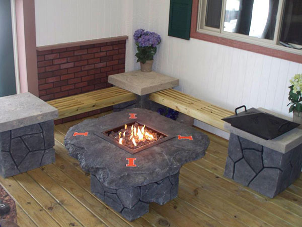 Fire Pit and Benches